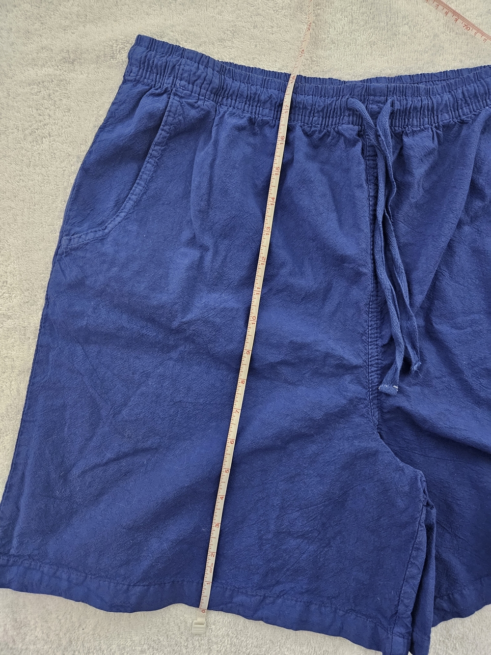 Ragtop Classic Comfort Women's Blue Drawstring Shorts With Pockets Size L - Picture 4 of 9